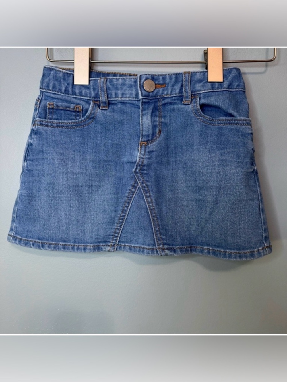 Gap Kids 1969 Denim Mini Skirt Blue Jean Adjustable Waist. Size 6 Regular